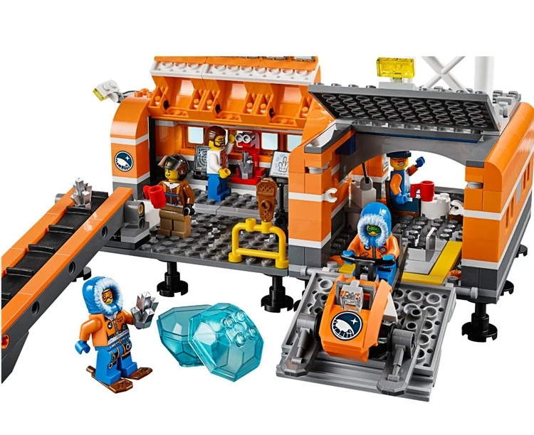 Бела 10442 City Arctic Base Camp Модель Строительство Наборы игрушки хобби 60036 полицейский