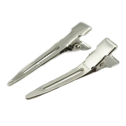 50 шт. Для женщин девочек плоский Одноместный зубец Аллигатор Заколки для волос