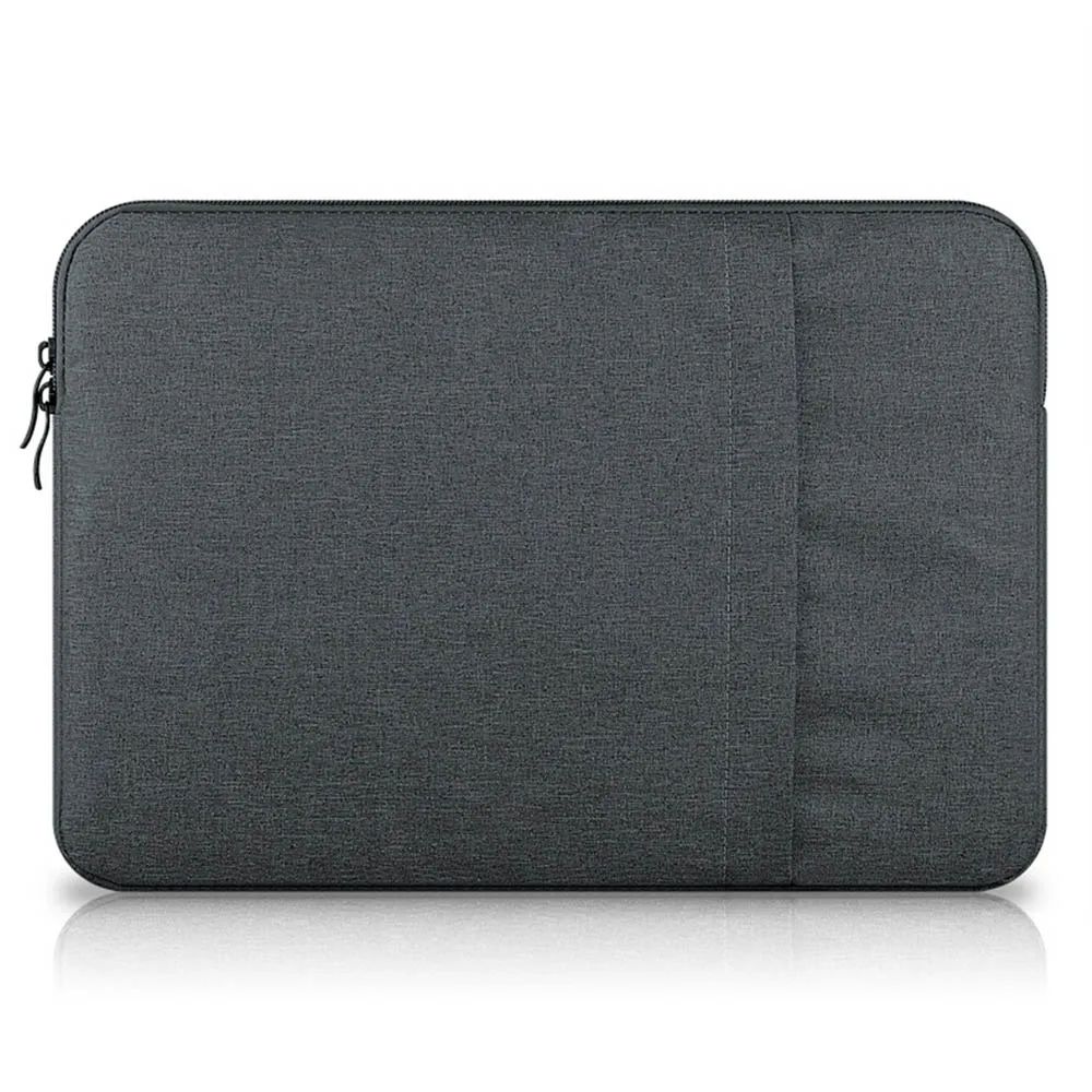 Dark Gray Универсальная сумка для ноутбука, чехол для Macbook Air Pro retina 11 13 15 дюймов, холст+ плюшевый чехол для ноутбука hp - Цвет: Dark Gray