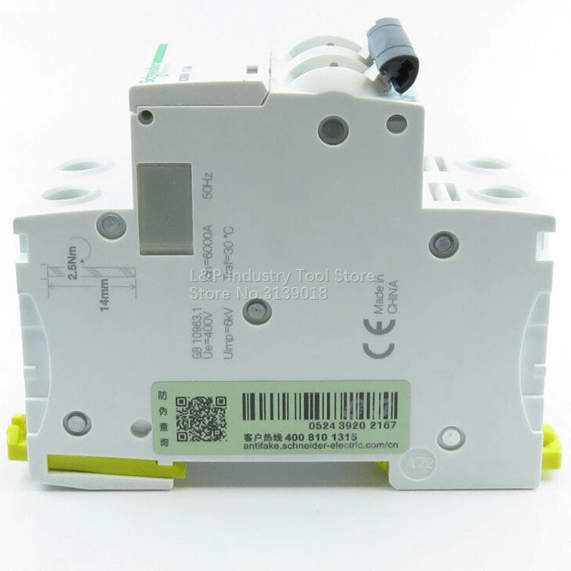 100% Новый оригинальный Schneider IC65N 2P C63A A9F18263 вакуумный мини-выключатель MCB хорошее