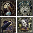 Комплекты для рукоделия вышивки для вышивки крестом Aida DMC, 14 карат, художественное искусство, домашний декор сделай сам, волк, сова, ворона, дракон