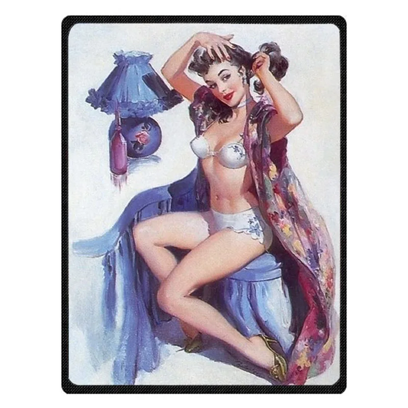Женское теплое Флисовое одеяло Pin Up 150x125 см супермягкая фланелевая Манта для