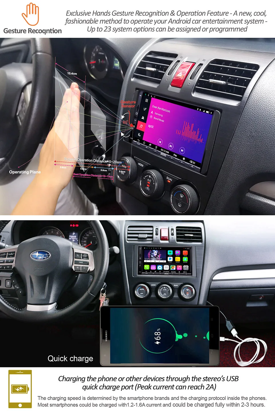 ATOTO A6 2 Din Android автомобильный gps стерео плеер/2x Bluetooth/A6Y2721PRB-G/управление жестами рук/Indash Мультимедиа Радио/WiFi USB