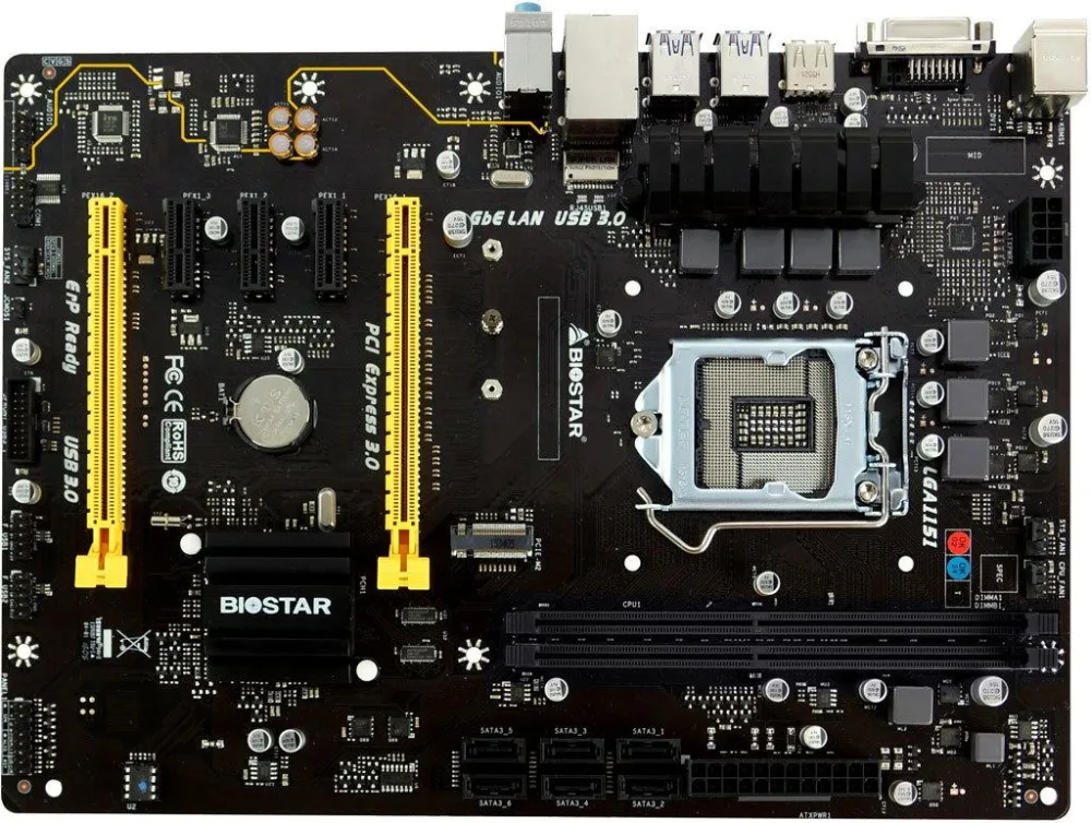 Материнская плата для настольного компьютера BIOSTAR TB150 PRO 1151 с поддержкой 2 DIMM DDR4 2133