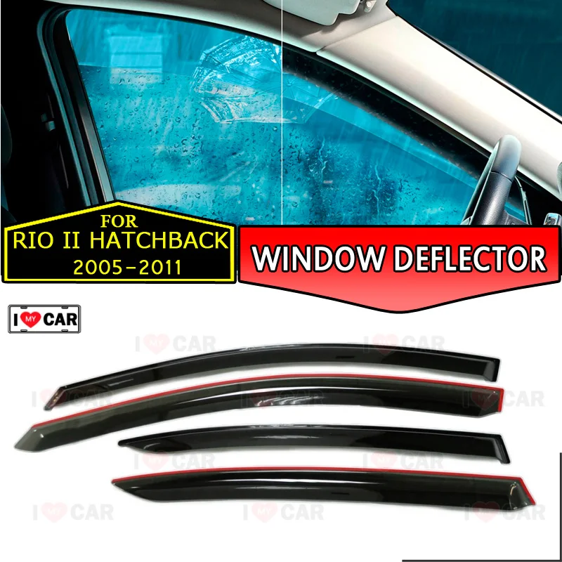 Оконный дефлектор для хэтчбека Kia Rio II 2005 2011 автомобильный оконный ветрозащитный