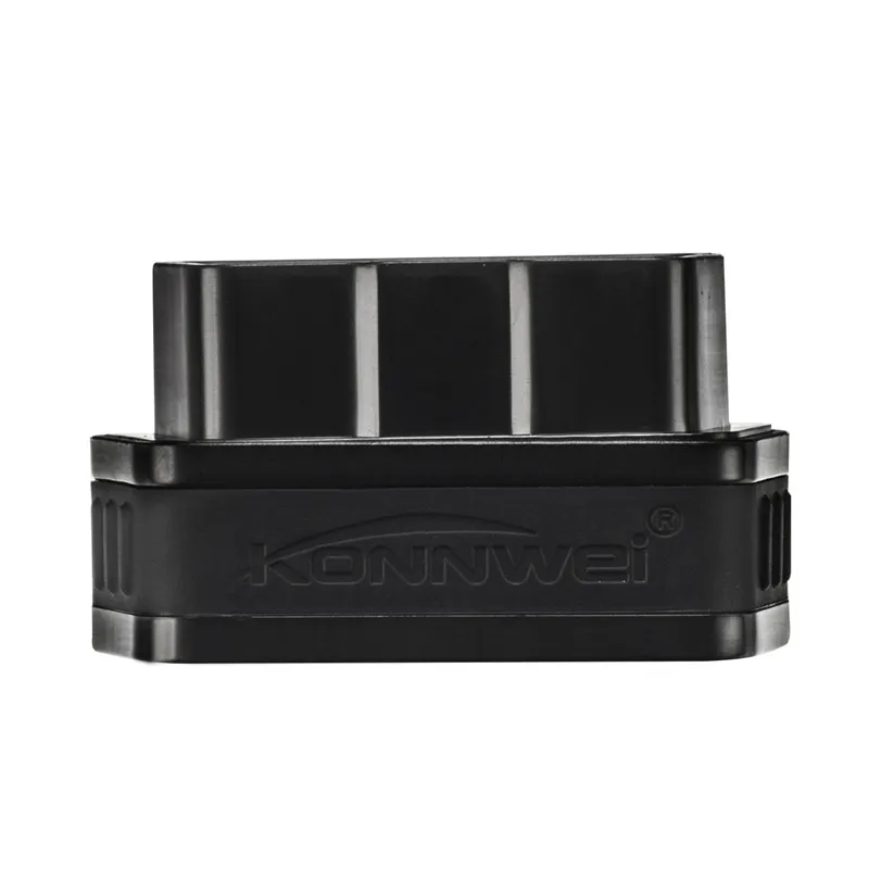 Black KONNWEI KW901 OBDII автомобильный диагностический сканер, ELM327 Bluetooth V3.0 считыватель кодов ошибок крутящего момента для Android - Цвет: Black