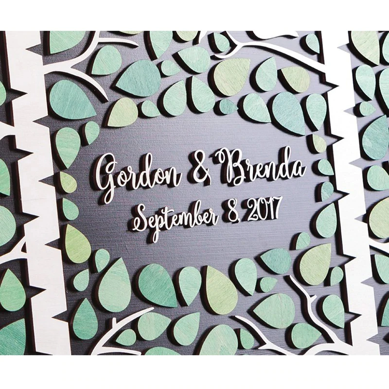 Свадебная Гостевая книга альтернатива влюбленному Оленю пользовательская 3D