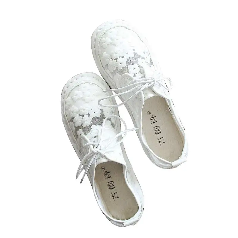 Летние новые белые туфли в стиле ретро сетчатые дышащие кружевные для рыбалки