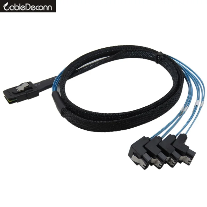 Кабель Sas Sata Mini SAS SFF 8087 к 4 SATA 4i SFF8087 36P 7P кабель 12 гбит/с 1 м TK0905|sff-8087 to sata|mini sas4 sata |