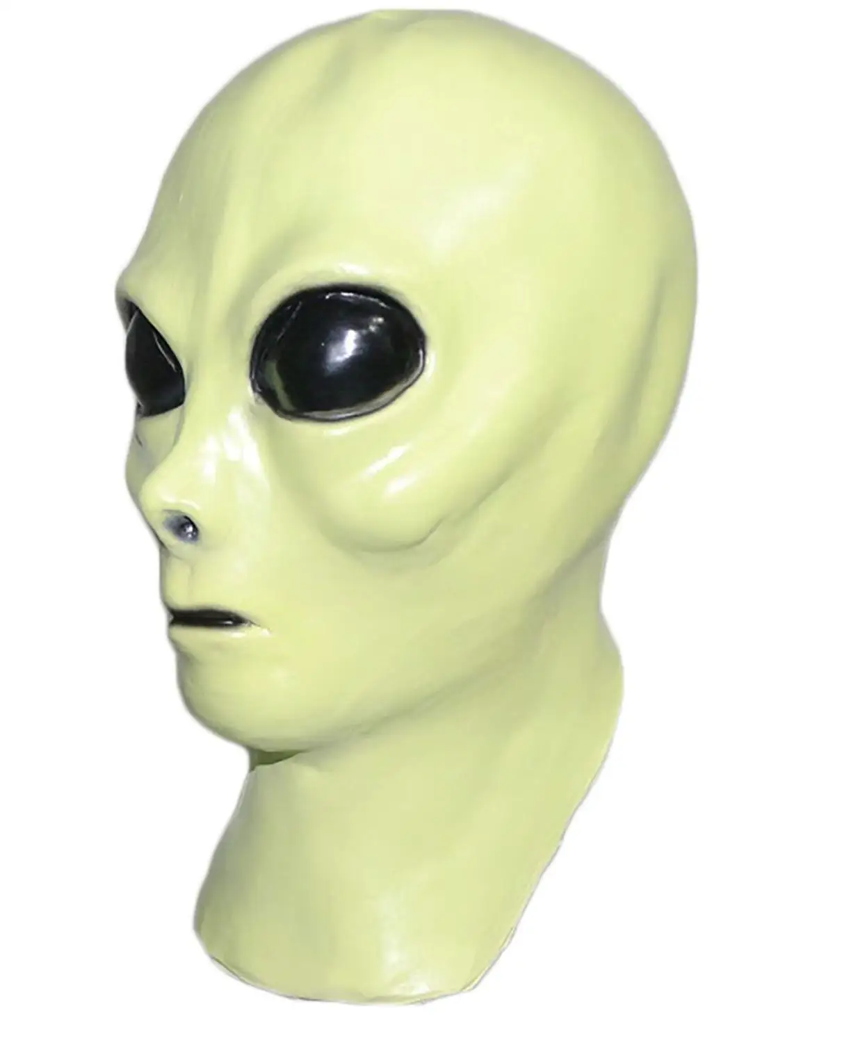 Ужас Косплей ET Alien Predator Хэллоуин пугающая маска латексный головной убор вечерние костюмы театральный Хэллоуин - Цвет: Черный