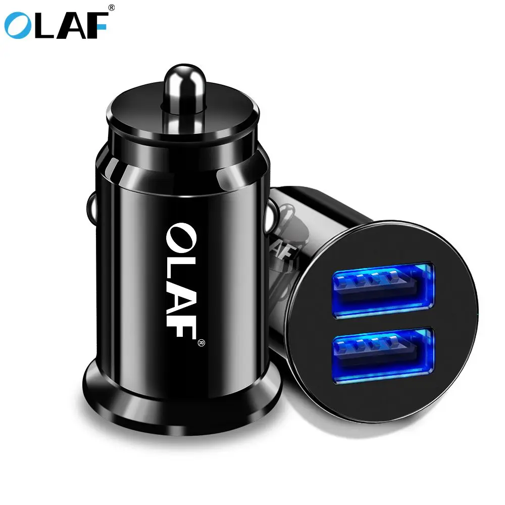 OLAF 5V 3.4A светодиодный двойной USB Автомобильное зарядное устройство для Xiaomi/iphone X/samsung s9/huawei/Автомобильное зарядное устройство быстрое автомобильное зарядное устройство для телефона s gps автомобильное зарядное устройство