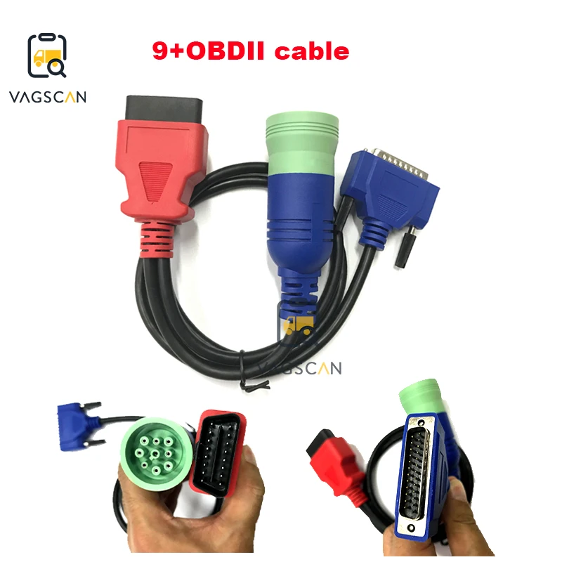 10 шт./лот OBDII кабель 9 Pin J1708 J1939 J1962 Авто дизельный DG-DPA5-9OBDII-CABLE