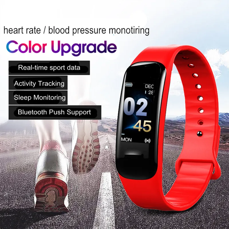 Наручные часы Wearpai C1Plus с цветным экраном водостойкие монитором Autodate HeartRate фитнес