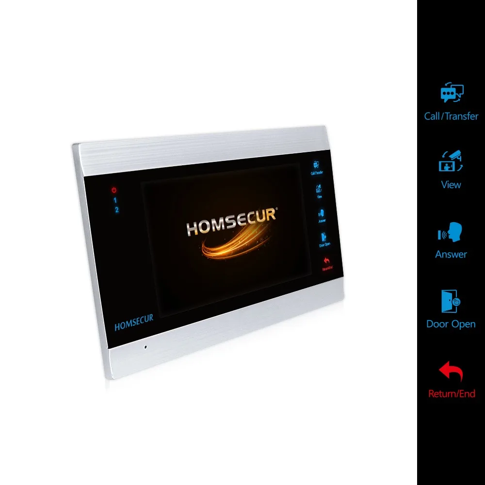 HOMSECUR AHD1.3MP 7 &quotвидео и аудио Домашний домофон с камерой отпечатков пальцев NC замок