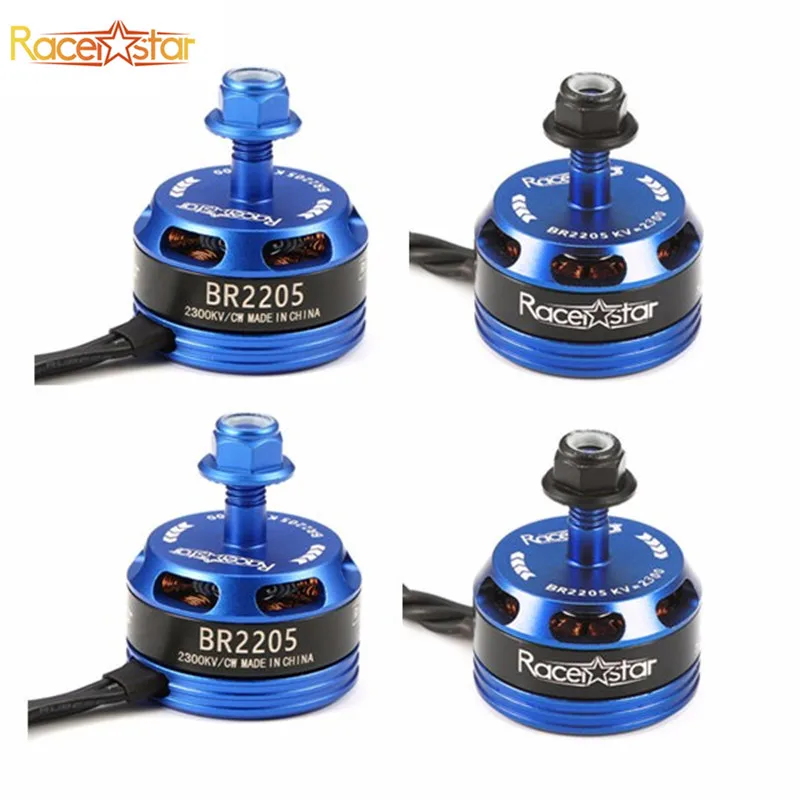 4 шт. Racerstar Racing Edition 2205 BR2205 2300KV 2 4S бесщеточный двигатель CW/CCW темно синий для QAV250 ZMR250