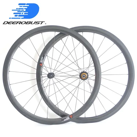 Комплект бескамерных колес 700c 38 мм, 1269 г, U-образная углеродная клинчерная шина, колеса для шоссейного велосипеда