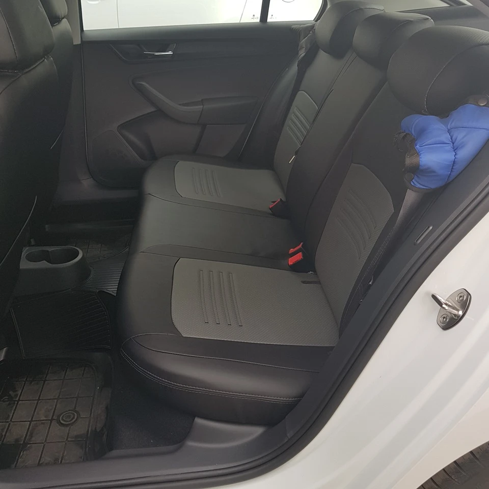For Skoda Rapid Ambition 2013-2019 special seat covers with SEPARATE backrest without armrest Turin Eco-Leather | Автомобили и