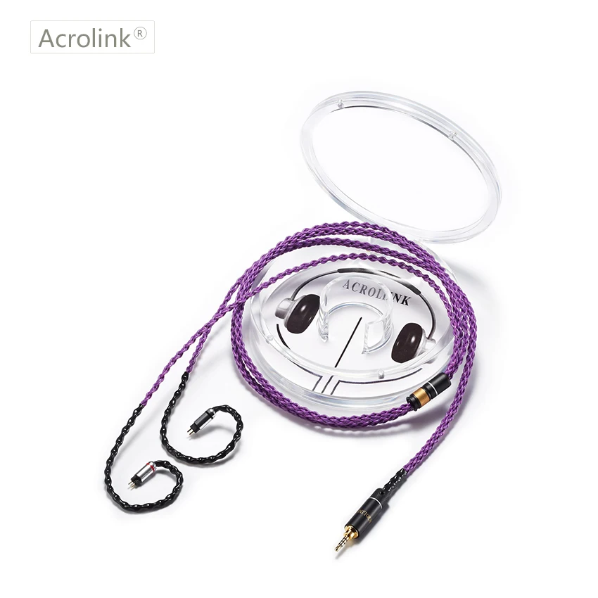 Acrolink 1 2 м высокого качества 8 ядра Модернизированный посеребренный наушники с 0 78