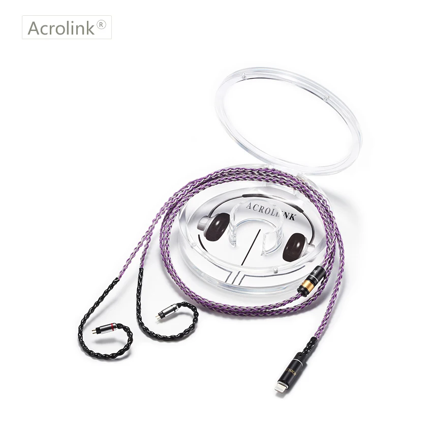 

Acrolink 1,2 м модернизированная Pcocc посеребренный кабель с 0,78 мм 2 контактный интерфейс для iPhone съемная стерео аудио кабель для наушников