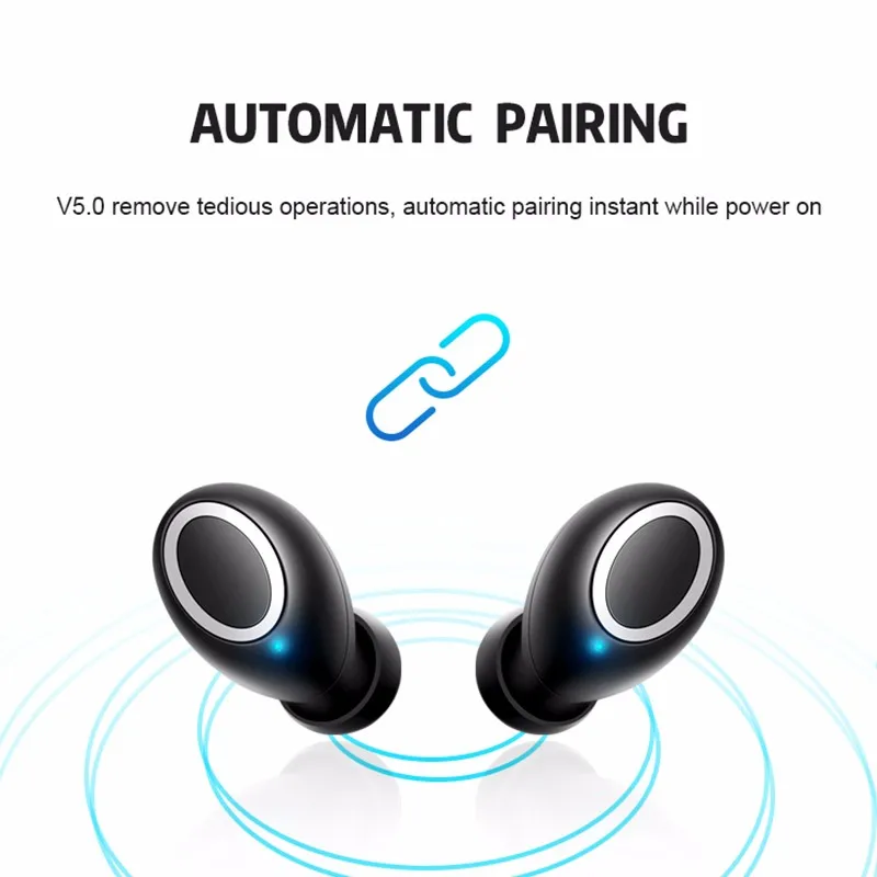 3D стерео звук Bluetooth V5.0 наушники портативный TWS беспроводной сенсорный наушник с