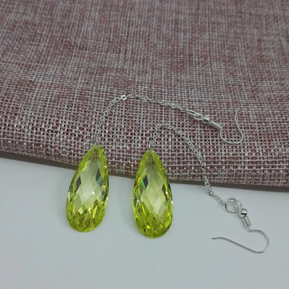 Fashion Jewelry Waterdrop Rhinestone Long Chain Dangle Hook Linear Earrings | Украшения и аксессуары