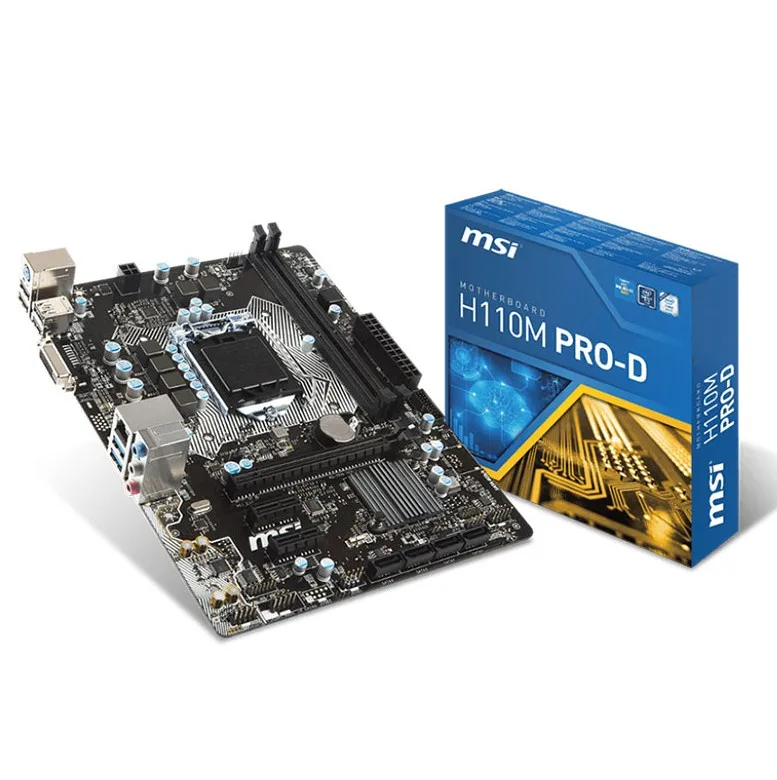 Для MSI H110M PRO D DDR4 Оригинальный Новый H110 материнская плата lga 1151 поддержка G4560 SATA3 32 г