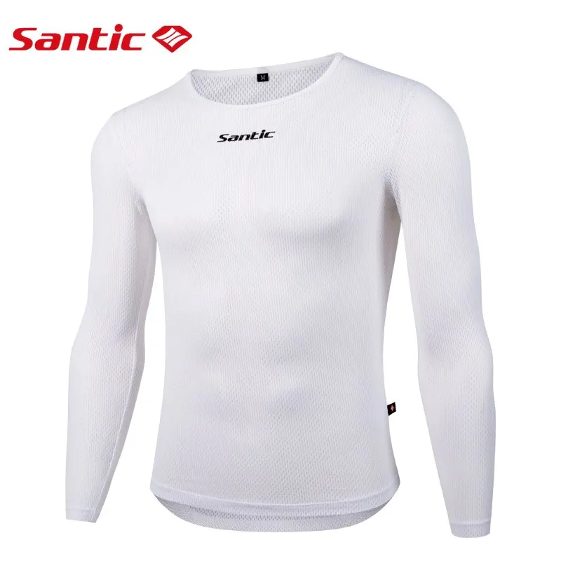 Santic Мужской базовый слой для велоспорта летний Джерси плотный MTB дорожный