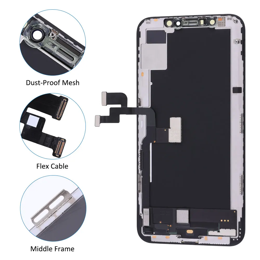 Elekworld протестированный хорошо работающий Топ AMOLED TFT RX для iPhone X XS Замена ЖК экрана