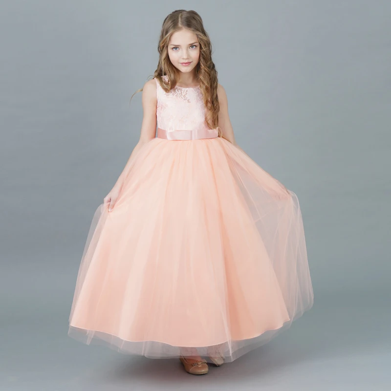 Платье для девочек-подростков с цветочным принтом элегантное вечернее платье