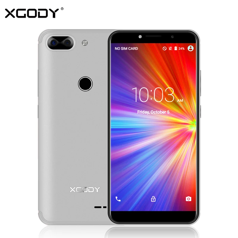 XGODY 3G Dual Sim Smartphone 5.5 Inch 18:9 Android 7.0 Full Screen Mobile Phone Quad Core 1G+8G 5MP Camera 2500mAh Cellphone D27 | Мобильные
