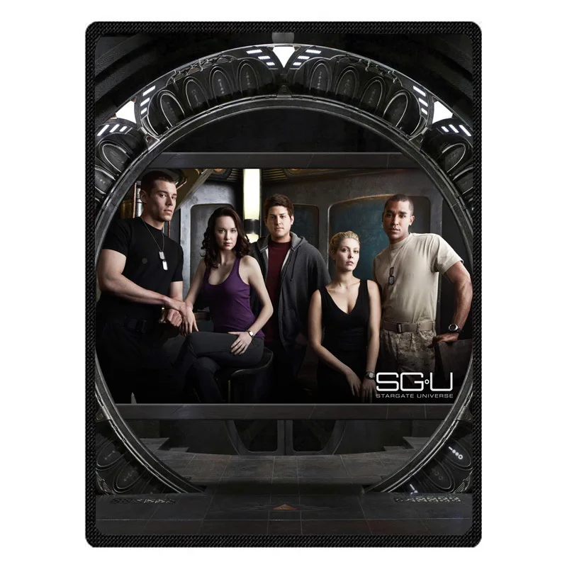 Теплое Флисовое одеяло Stargate супермягкая фланелевая подкладка для