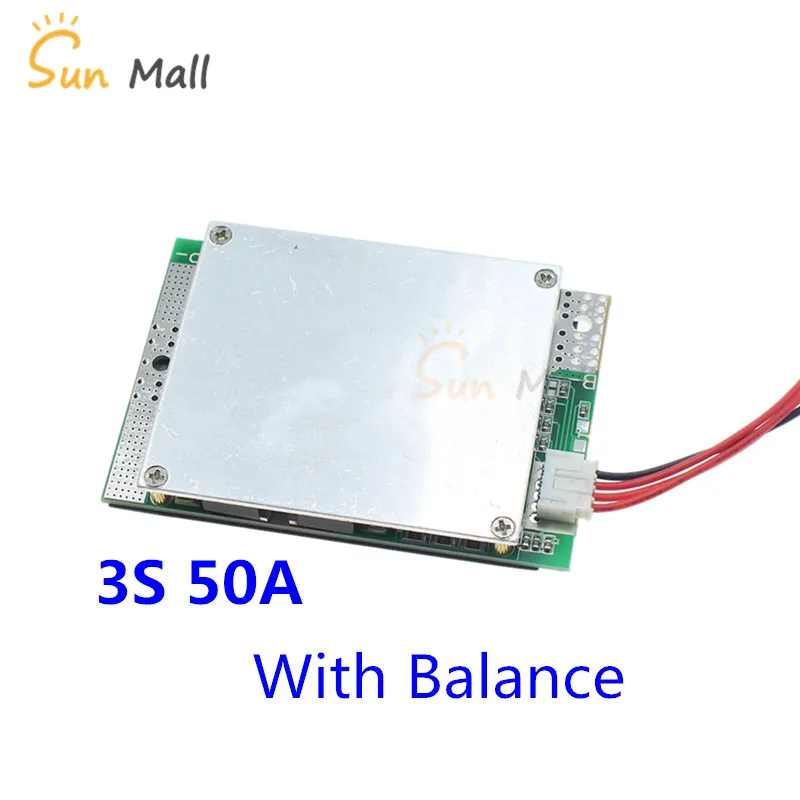 3S 50A BMS модуль/плата с балансом 12 В литиевая батарея Защитная плата | Электроника