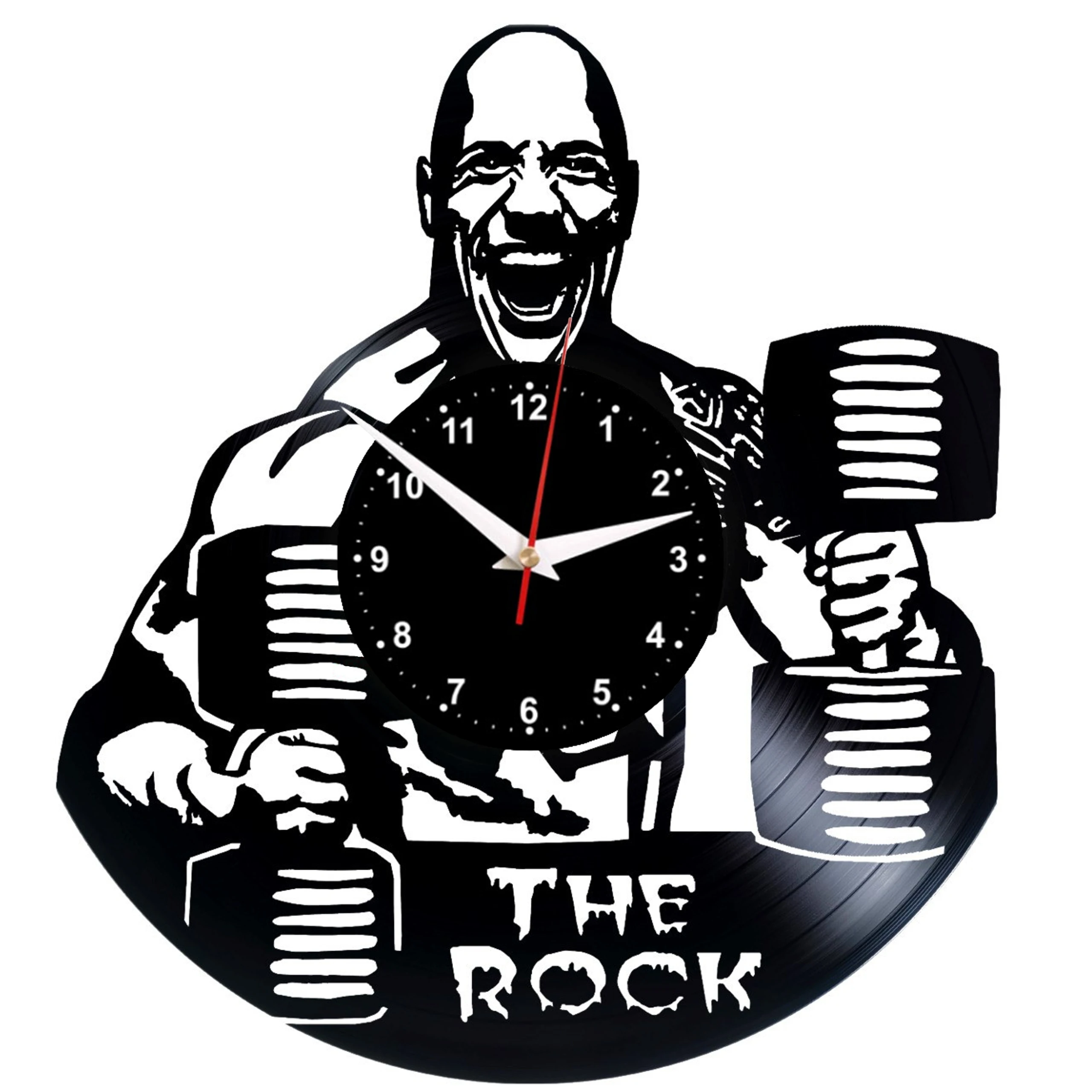 Настенные часы DWAYNE THE ROCK виниловая пластина ретро ручной работы винтажный