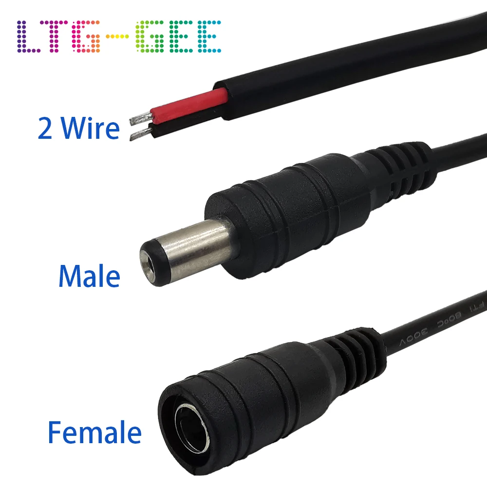 LTG GEE 5/10 шт. 5 5x2 1 штекер постоянного тока мужской или женский кабель провода разъем