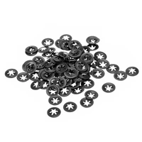 uxcell 100pcs m3 internal tooth starlock washer 2 5mm i d 9mm o d speed clip 65mn hardware gaskets for machinery equipment