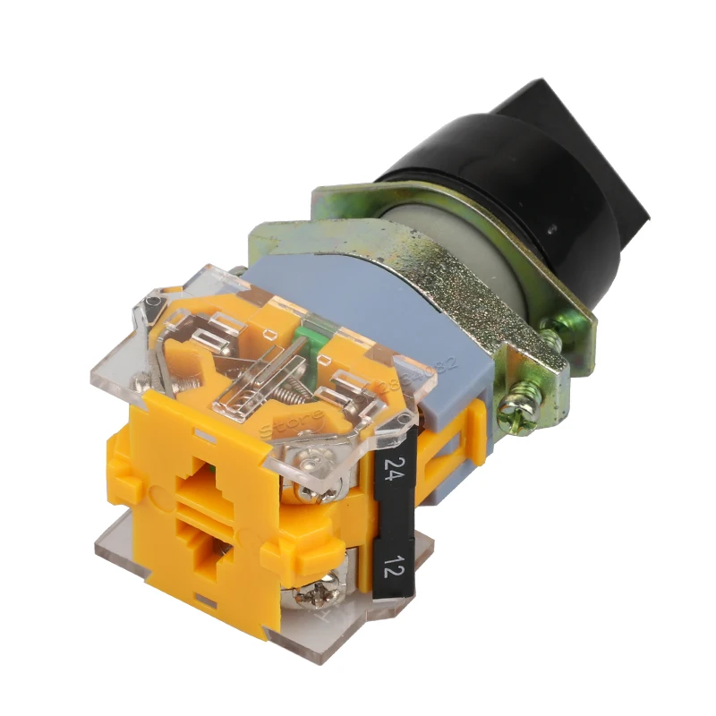 22 мм моментальный переключатель Поворотная кнопка 2 положения самосброс без