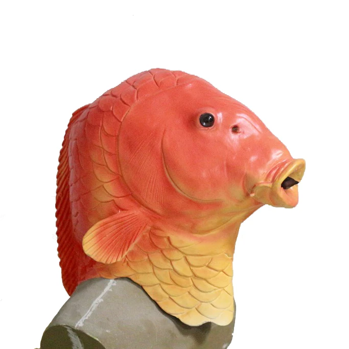 

US-Stock Shipping 3-5 days Fish Head Latex Mask Ocean Sea Animal Dolphin Shark Piranha Fish Mask Costume Party Cosplay Fancy