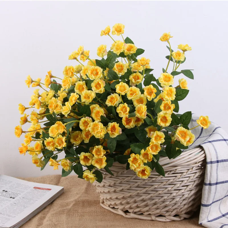 40 см Шелковая Роза искусственная цветы для украшения дома маленькая поддельные