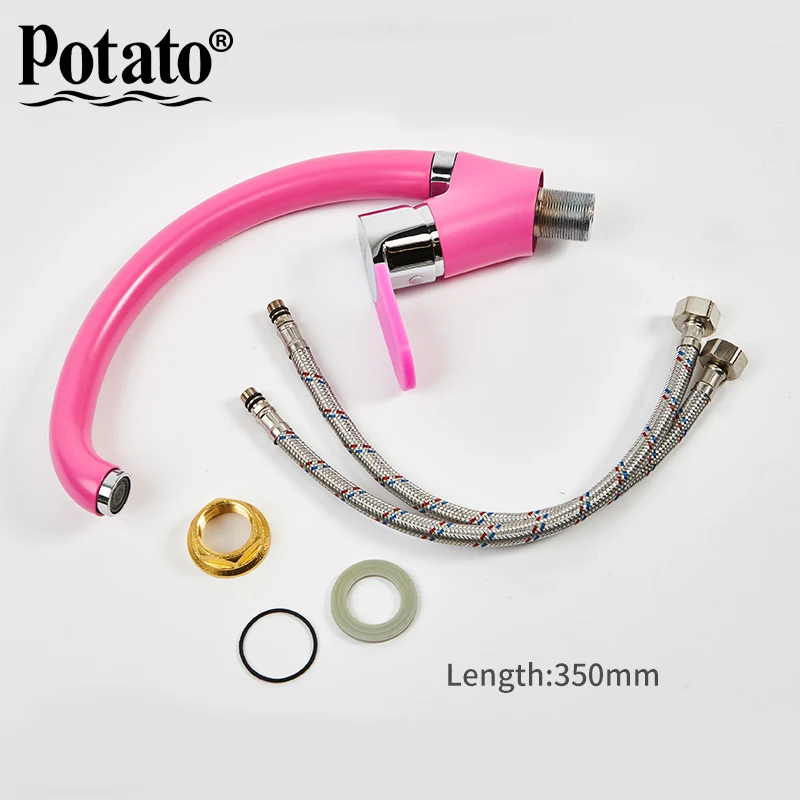 Potato 4 colors Single Handle Swivel Spout Kitchen Water Sink Mixer Tap Faucets bathroom Hot And Cold sink p59223-13 | Обустройство