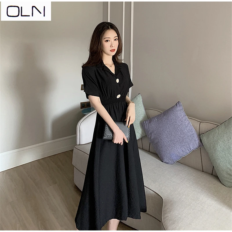 Vestidos корейское платье oln летнее французское ретро новая Талия темперамент