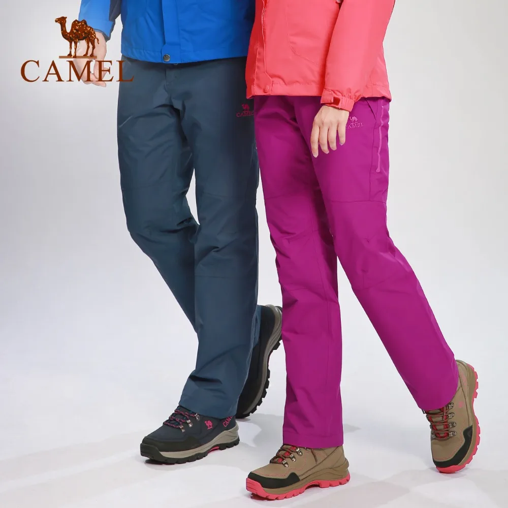 CAMEL мужские и женские походные брюки, уличные флисовые брюки, водонепроницаемые ветрозащитные тепловые спортивные тактические треккинговые брюки