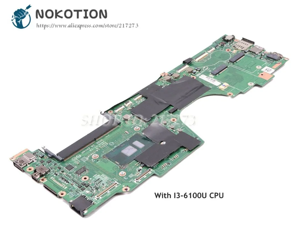 

NOKOTION new For Lenovo ThinkPad Yoga 260 Laptop Motherboard i3-6100U DDR4 AIZS1 LA-C581P 01AY875 01AY876 00NY939 00NY940