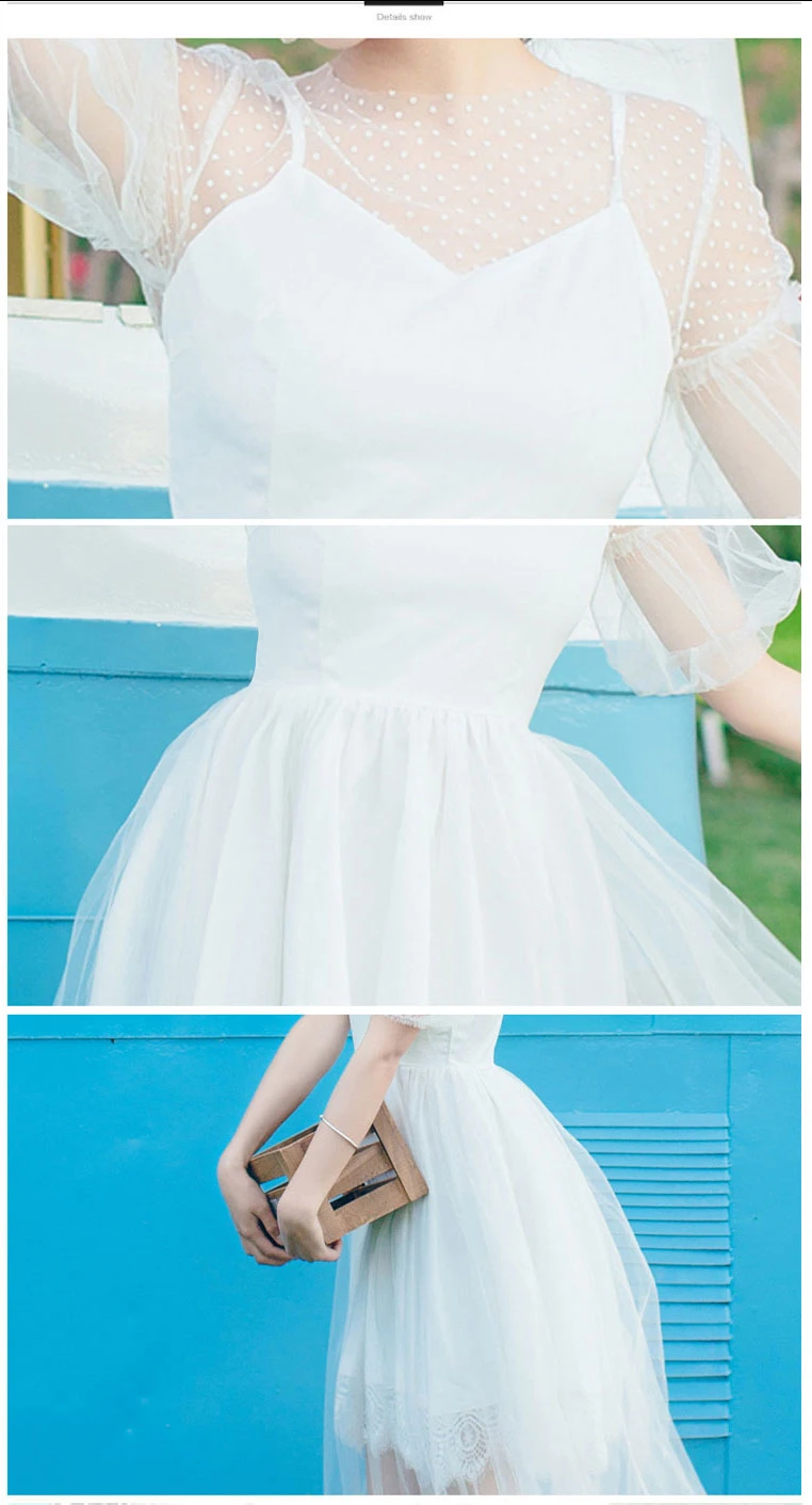 

Custom Size Outdoor Wedding Gown White Dress Women Plus Size Beach Summer Vestido 2021 Women Clothes OWD193006