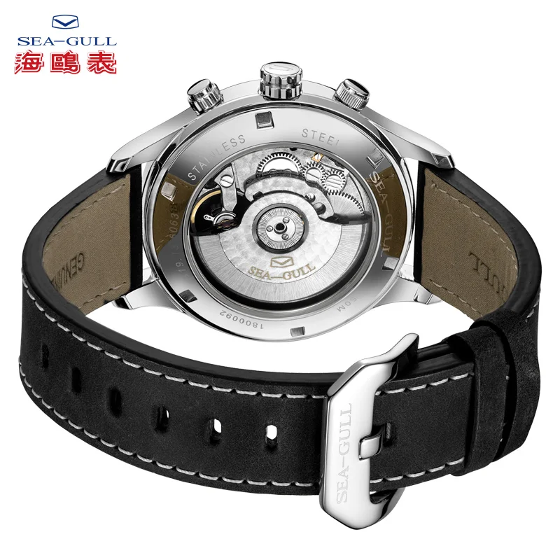 Мужские наручные часы SEA-GULL деловые механические с календарём на неделю