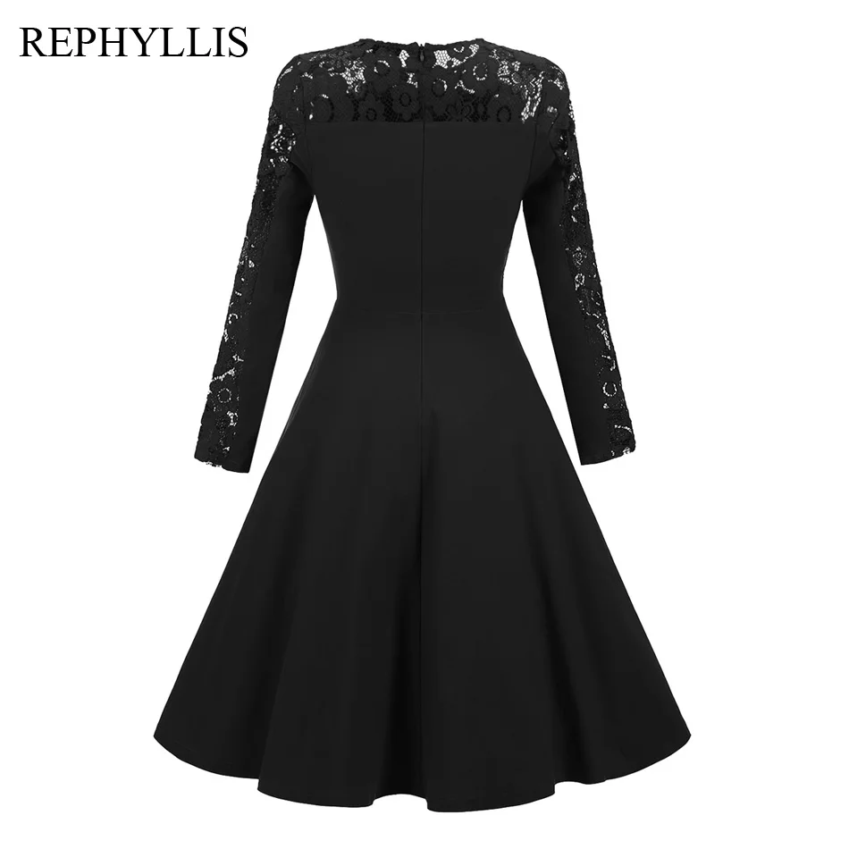 RREPHYLLIS женские шить кружевное платье с длинными рукавами вечерние коктейльное