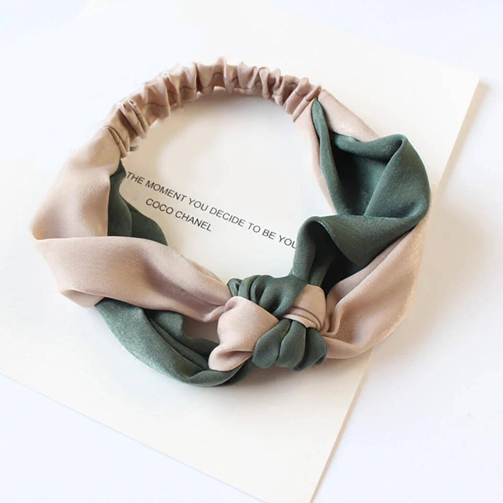 Модная женская повязка на волосы для йоги цветная завязанная тюрбан голову