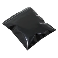 100pcslot 68cm black plastic package bags retail resealable zip lock bags pouches for jewelry mini crafts storage dust proof