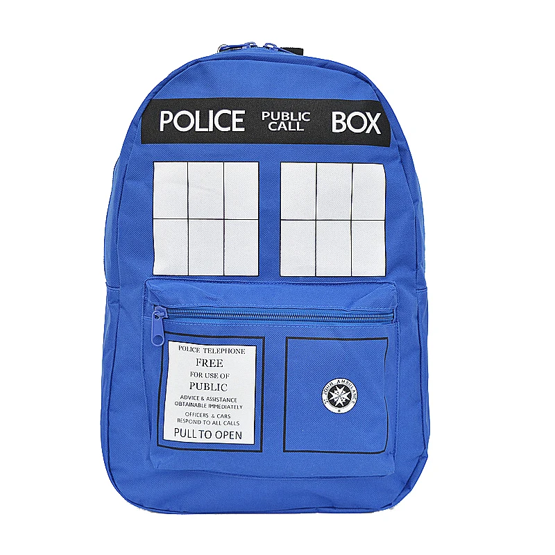 Рюкзак Doctor Dr Who модный дизайн рюкзак ТАРДИС для подростков Полицейская сумка
