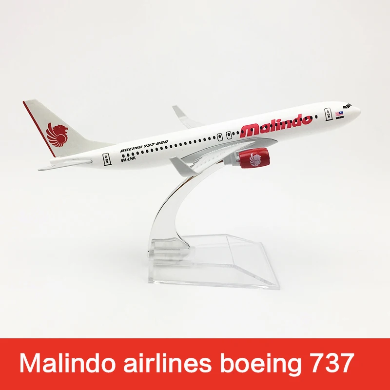 16 см модель самолета Malindo Airlines Boeing 737 металлическая литая авиационная B737 Airways