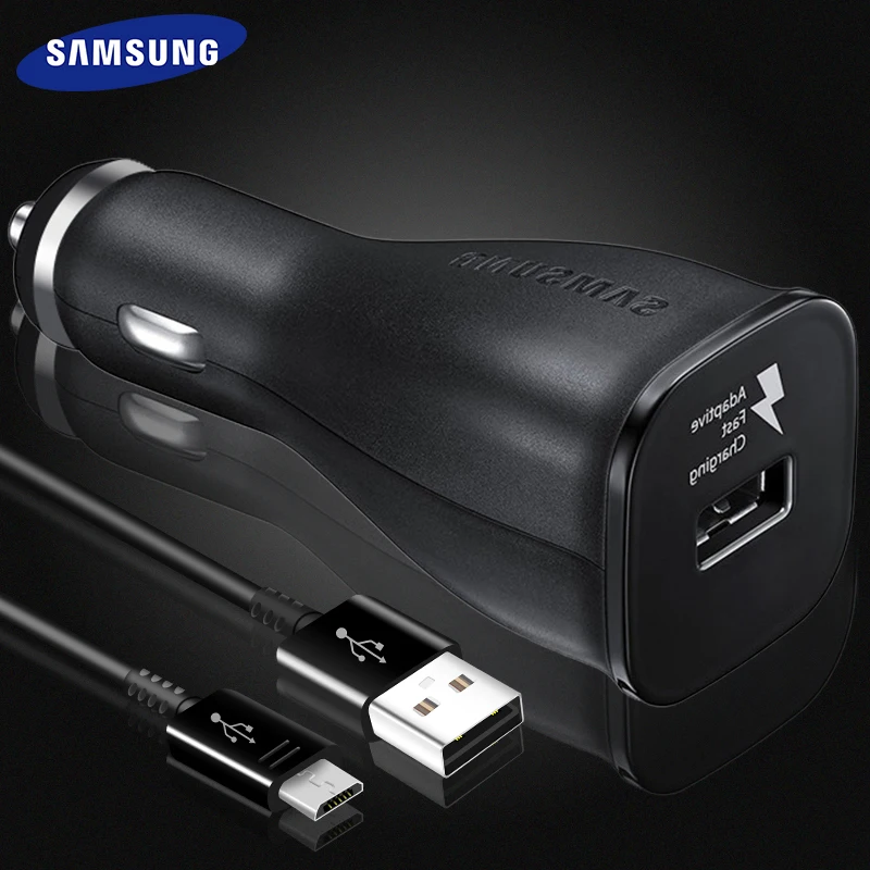 Автомобильное зарядное устройство Samsung кабель Micro USB 1 5 м 2 S7 S6 edge Note2 Note4 Note5 note